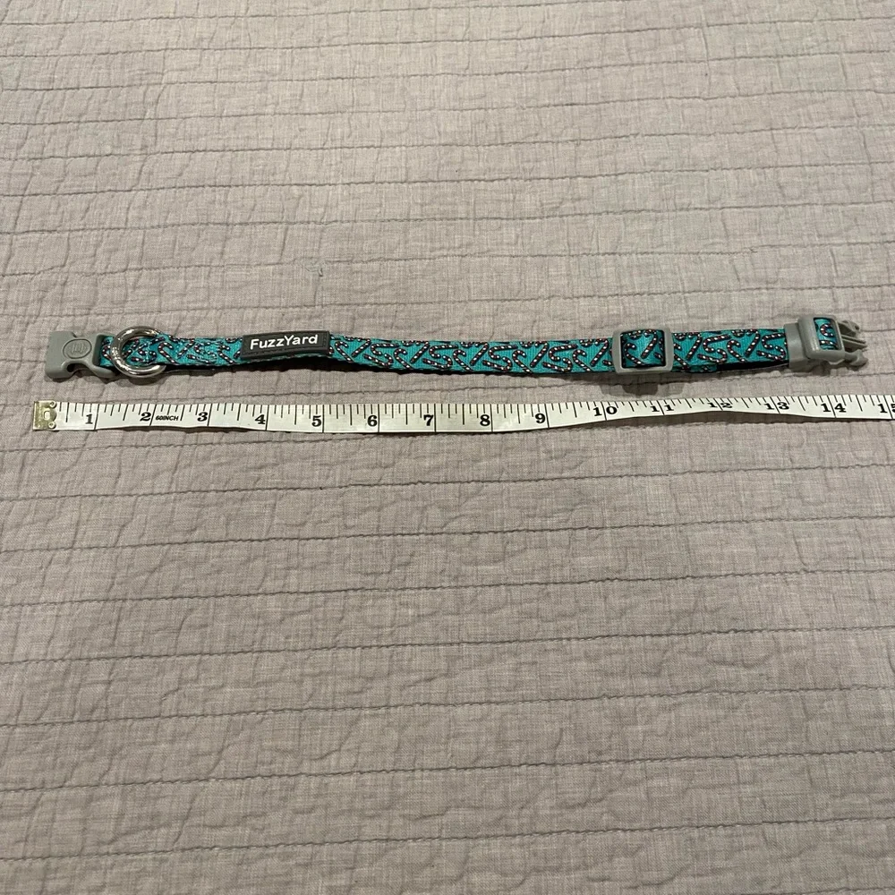 Fuzzyard Adjustable Dog Collar | Christmas Candy Cane Print | Small–Medium